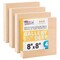 Unfinished Birch Wood Canvas Panels for Painting, 4 Pack of 8x8 inch - Artist Gallery 1-1/2" Deep, Square Wooden Wall - Mixed-Media Craft, Acrylic, Oil, Encaustic, Paint Pouring